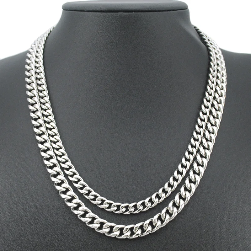 

ATGO 7mm/9mm Fashion 316L Stainless Steel Men's Necklace Biker Jewelry Cool Rock Male Accessory Wholesale Free Shipping BN297