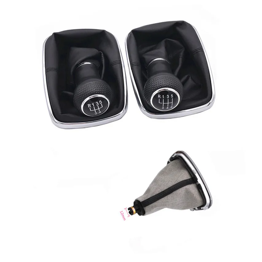 

12mm 5 / 6 Speed Car Gear Shift Knob Lever Shifter Gaitor Boot For Volkswagen VW 1999-2004 Golf 4 IV MK4 GTI R32 Bora Jetta MT