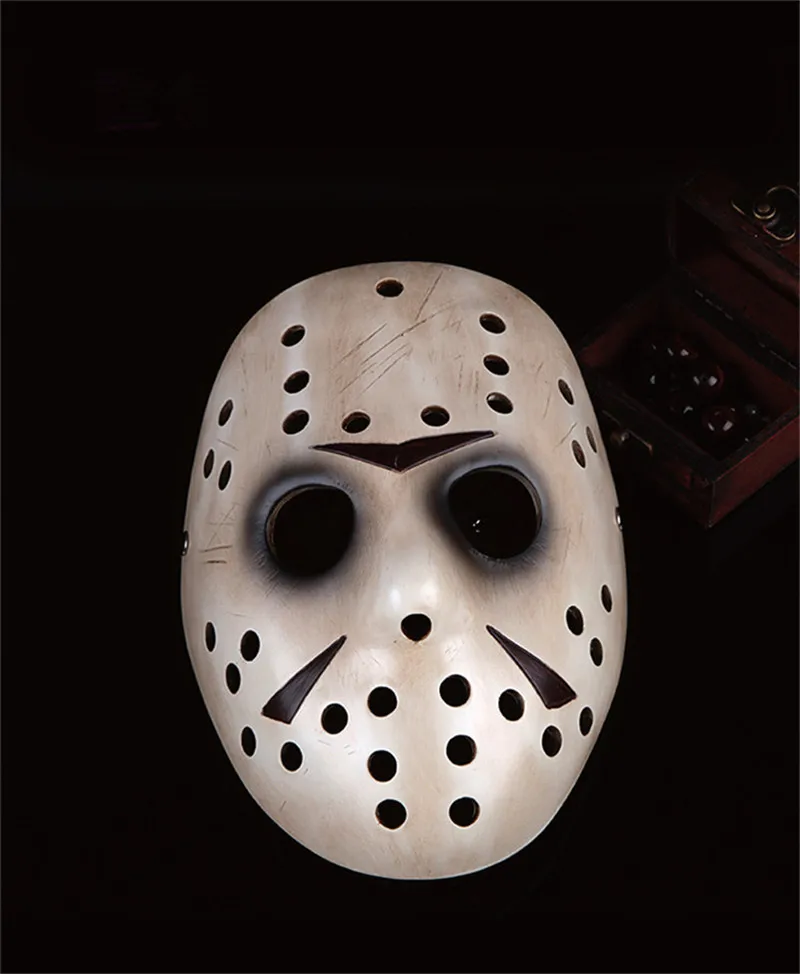 Grade Resin Jason Full Face Mask Freddy Vs Jason Movie Theme Halloween Party Cosplay Horror Halloween Masks Party Props FA103 (10)