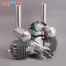 DLA116 обработанный с ЧПУ бензиновый двигатель/бензиновый двигатель 116CC для газовых самолетов с двойными цилиндрами