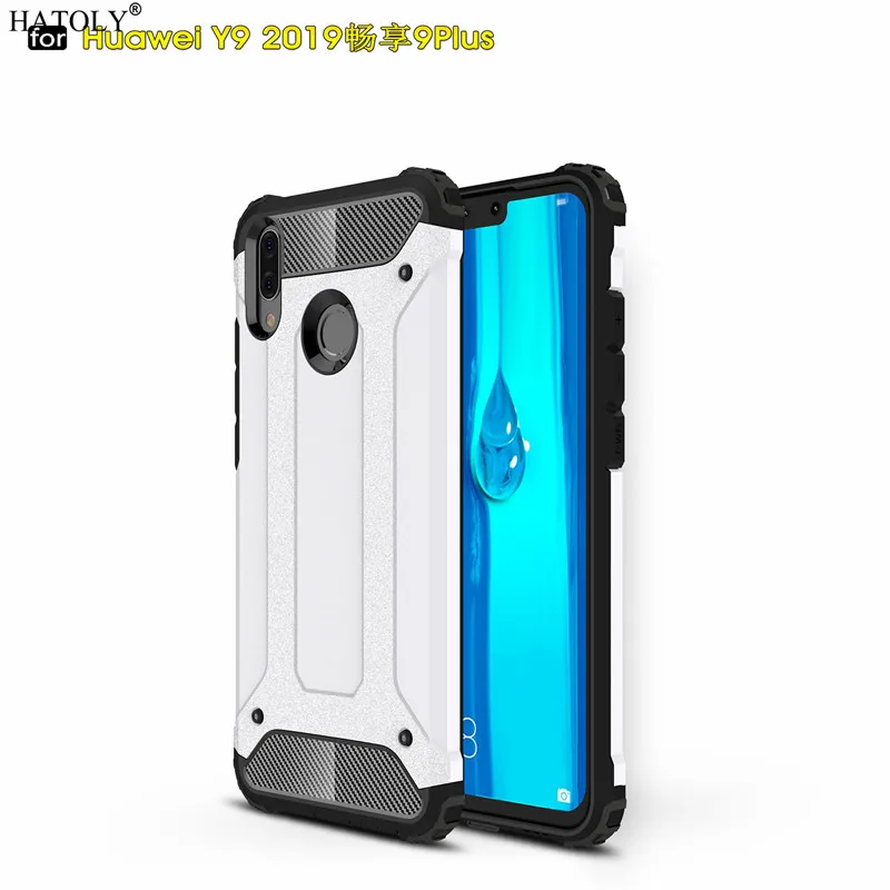 Чехол HATOLY для huawei Y9 2019 чехол с тяжелой броней тонкий жесткий резиновый