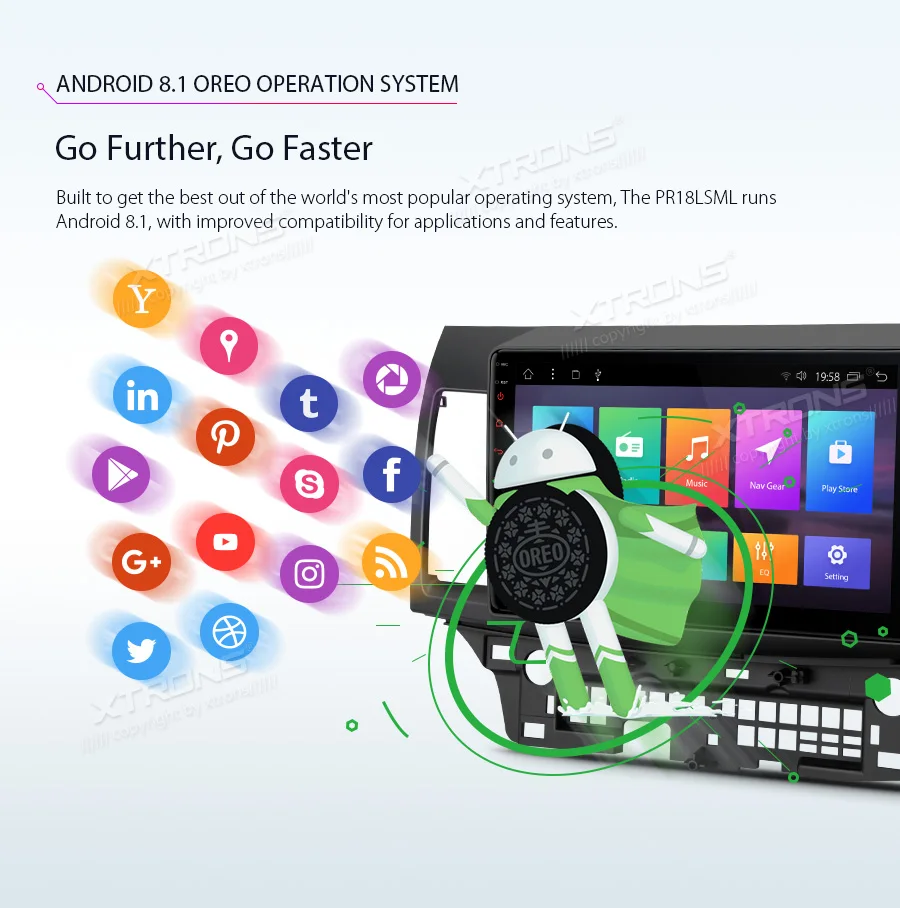 Best 10.1" Android 8.1 Oreo OS Car Multimedia GPS Radio for Mitsubishi Lancer 2007-2017 & Mitsubishi Lancer Evolution 2007-2017 4