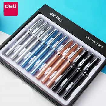 

Deli Fountain Pen Adult Student Calligraphy Writing Ink Pen Push and Pull Ink School Office Writing Stationery Supplies
