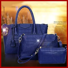 2015 de alto grado de cuero mujer bolsos de hombro bolsos mujeres mensajero retro del estilo moda marca bolsas bolsos bolsas 3 unids/set