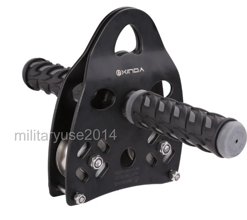 

Zip Line Cable Trolley Outdoor Military Kids Fun Rock Climbing Dual Pulley 45KN