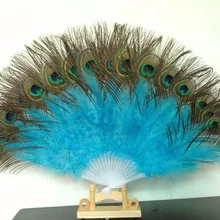 1 шт. красивое натуральное павлинье перо вентилятор Танцевальное представление классическое украшение на Хэллоуин, Рождество костюм реквизит