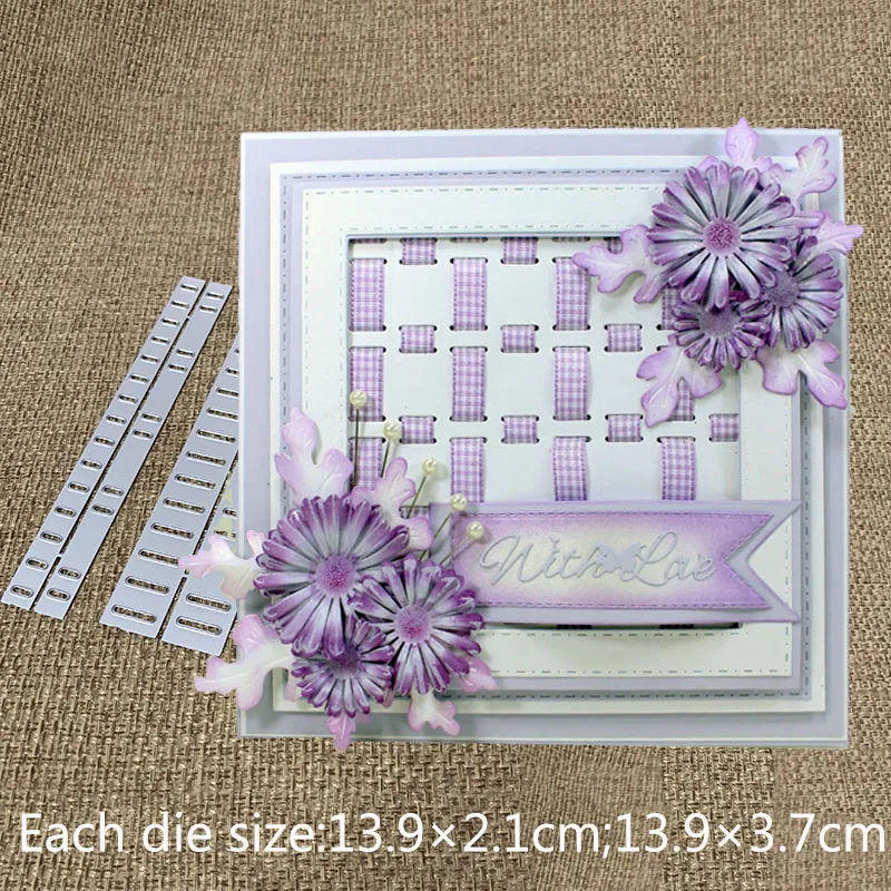 

New Design Craft Metal Cutting Dies cut die 2 kinds lace Braided hole Scrapbooking Album DIY Paper Card Craft Embossing Die Cuts