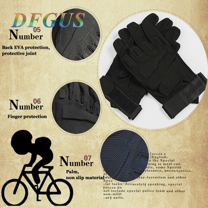 Men's Tactical Gloves Military Army Police Paintball Mittens Outdoor Sport Combat Full Winter Gloves Women Tactical Gloves