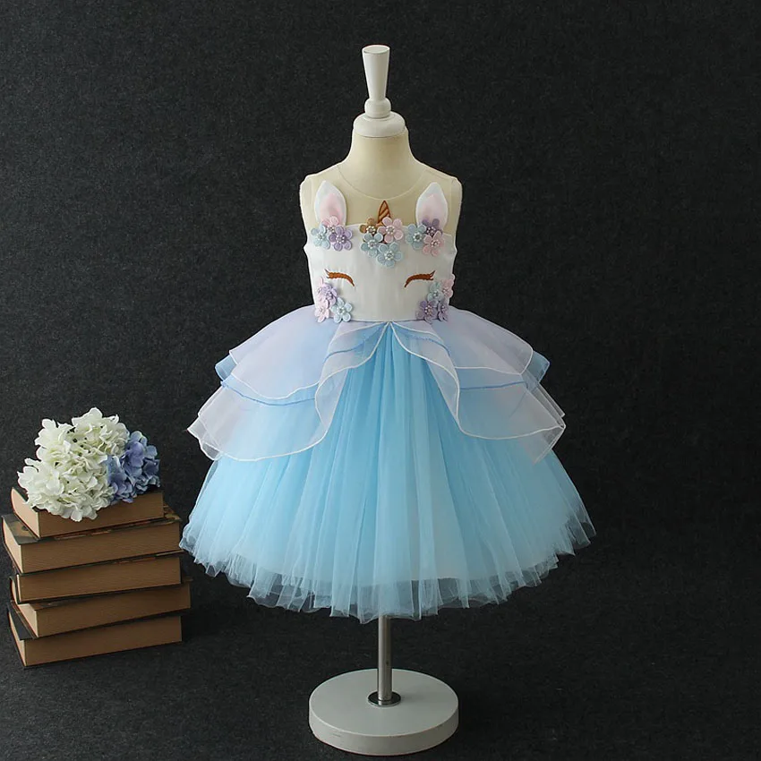 Perfect Toddler Girl Tutu Embroidery Floral Unicorn Dress Princess Birthday Party Summer Vestido Mesh Dresses Cosplay Custumes Perfect Toddler Girl Tutu Embroidery Floral Unicorn Dress Princess Birthday Party Summer Vestido Mesh Dresses Cosplay Custumes