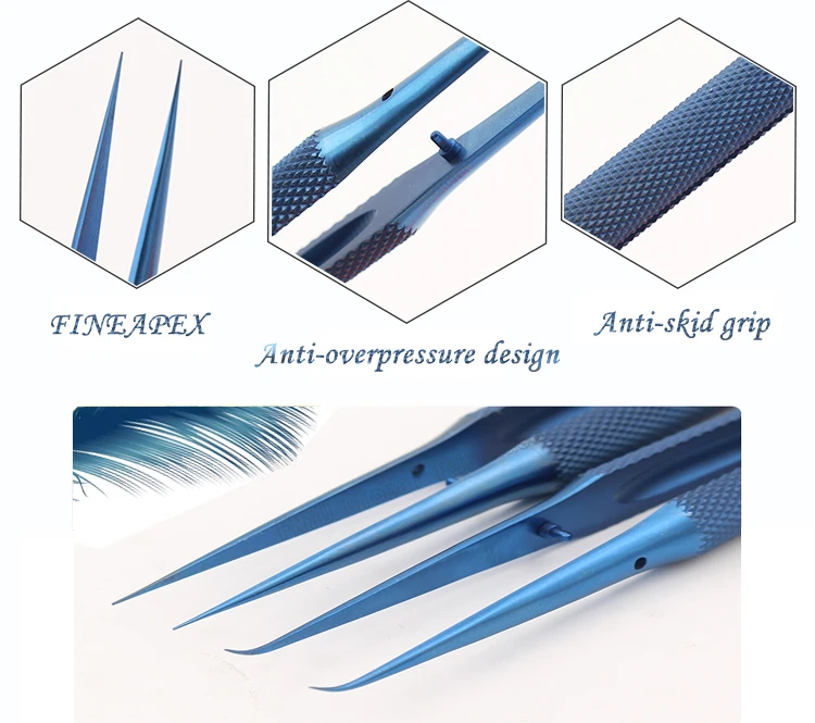  Titanium alloy tweezers professional maintenance tool 0.15mm edge precision fingerprint tweezers Ap