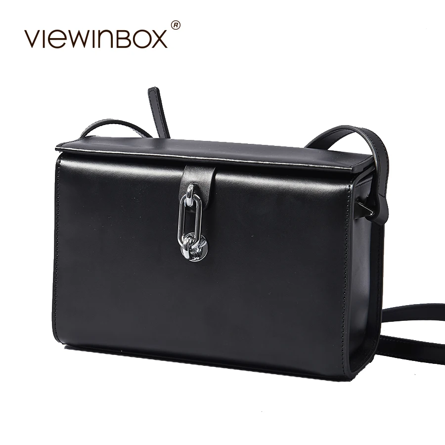 Viewinbox Split Cattle Leather Small Flap font b Bag b font Mini Square font b Bag