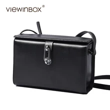 Viewinbox Dividir Ganado Small Flap Bag Mini Square Bolso de Cuero Famosa Marca de Alta Calidad de La Manera de Señora Messenger Bag