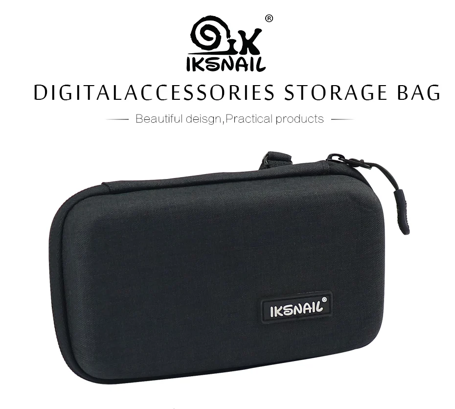 Storage USB Cable Organizer Bag Case Digital Earphone Travel Insert Black Gray