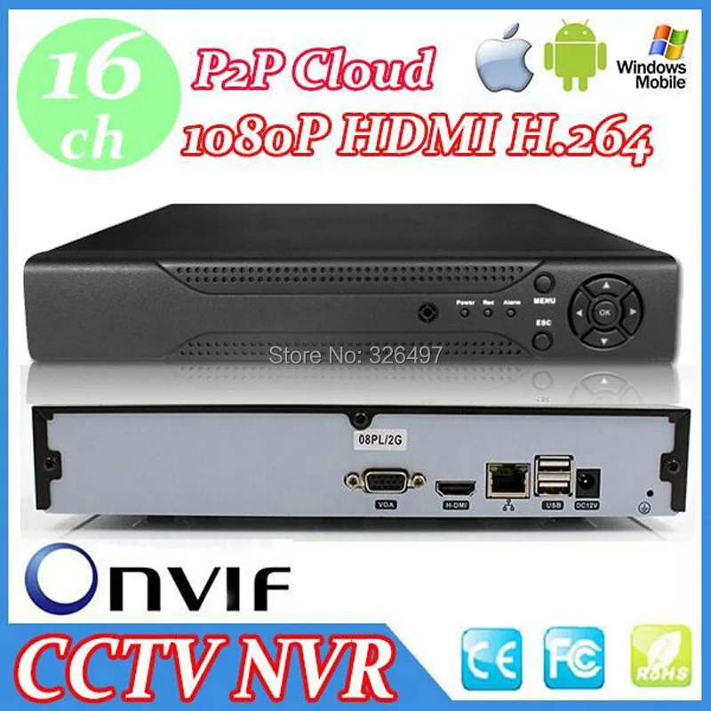 CCTV recorder 2.0 Megapixel 1080P 16 CH CHANNEL HD IP Network Security Surveillance CCTV Video Recorder NVR for ip camera