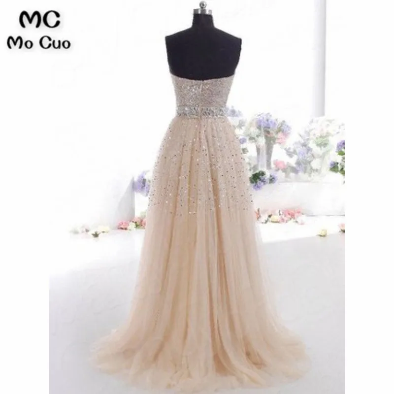 Princess Sweetheart Tulle Sleeveless Sweep Brush Train Dresses4