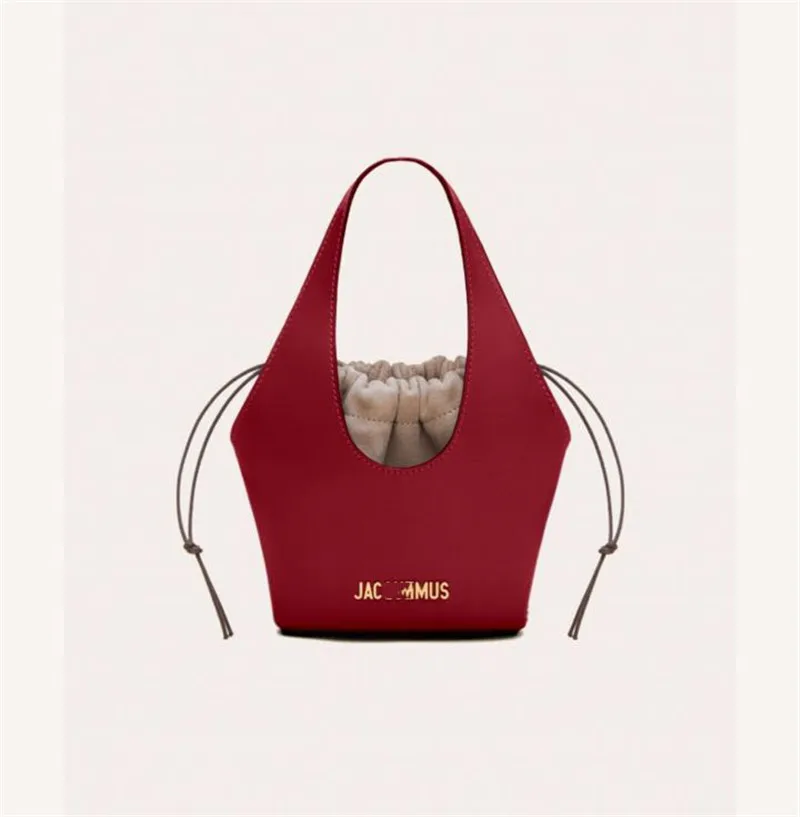 

New Luxury Designer Small Bucket Bag Women Pu Leather Mini Shoulder Bag Lady Solid Color Crossbody Bag Summer Travel Handbags