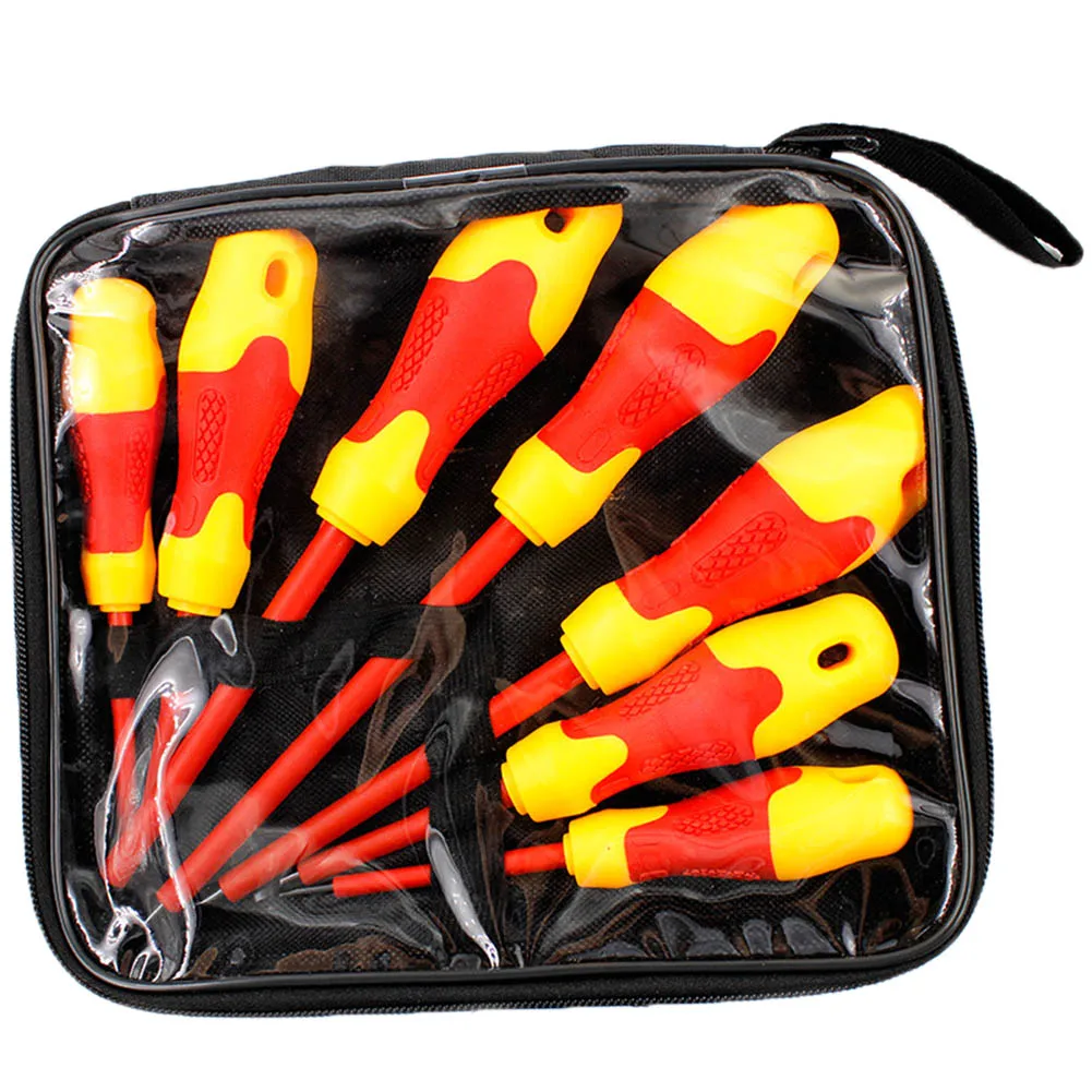 

8 Pcs Electricians Screwdriver Set Tool Electrical Insulated High Voltage Multi Screw Head Type DAG-ship