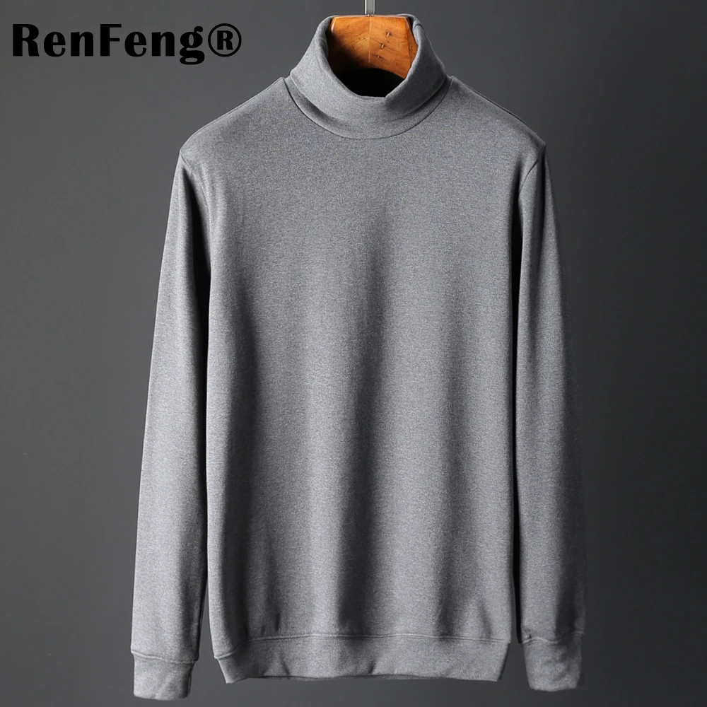 Sweater thicken Men 2018 Male Brand Casual Slim T shirts Man Pullover Men Knitwear Double collar Turtleneck Men's Underwear XXX (4)