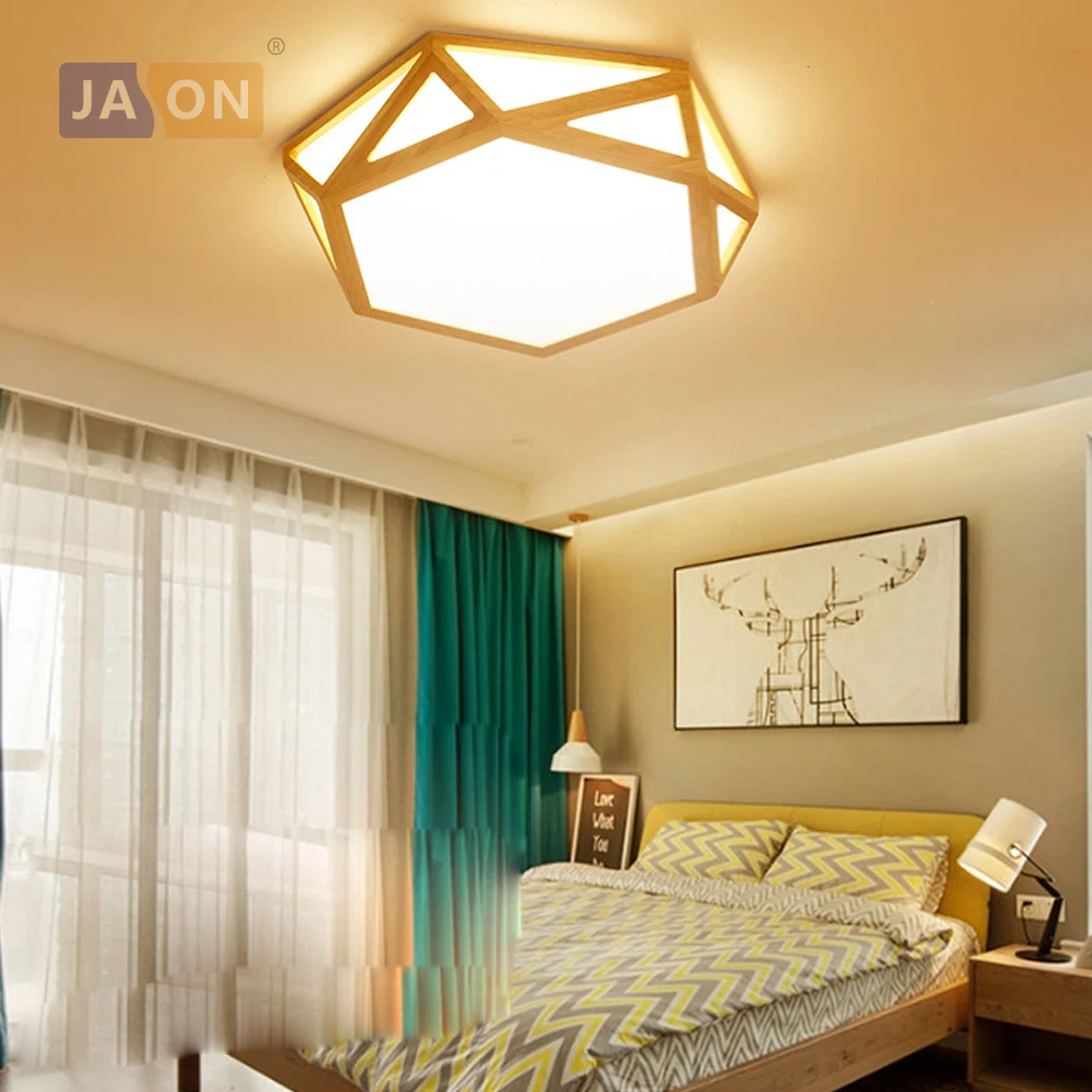 

LED Nordic Iron Acryl Wooden LED Lamp.LED Light.Ceiling Lights.LED Ceiling Light. Ceiling Lamp For Bedroom