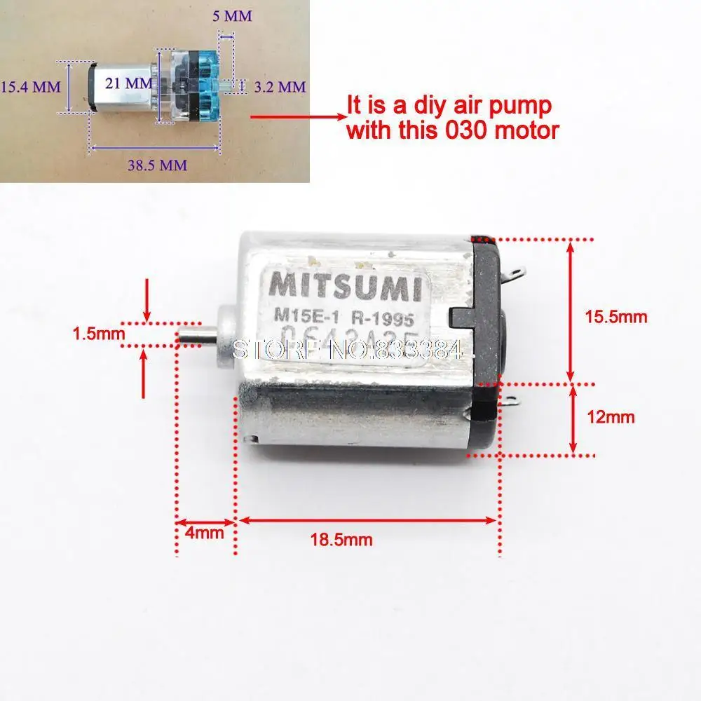 5pcs For Mitsumi 030 Motor DC3V-6V 9500rpm-19500rpm Pump Motor Micro DC Motor 