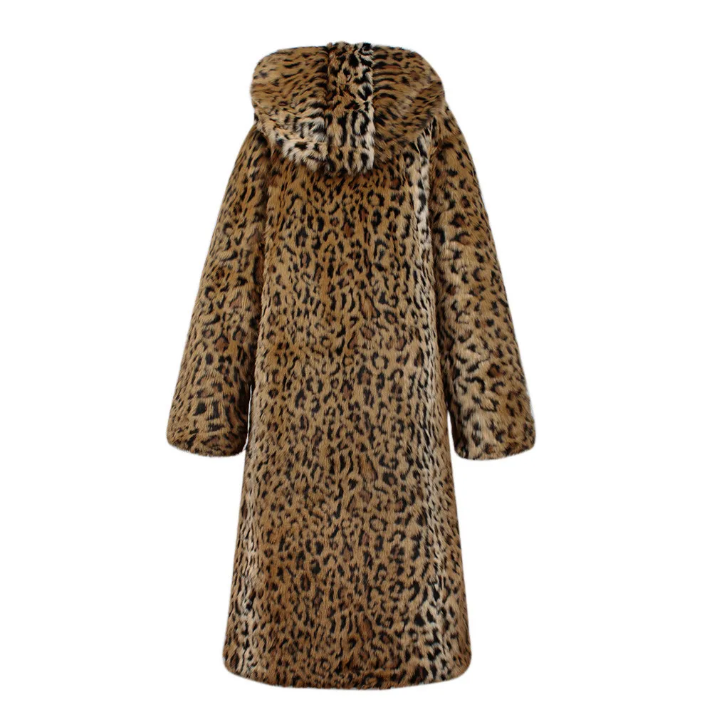Manteau Les Veste Chaud Manteaux Femmes Nouveau Feminino As Casaco Artificielle D'hiver Faux Luxe Léopard Shown De 2018 Fourrure Pour Y6gttw