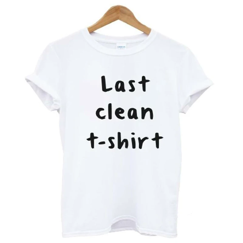 Nowy hurtownie! Ostatnia moda topy Proste i eleganckie damskie Czyste T Koszula List Wydrukowano skrótu rękawa t koszula Koszulka