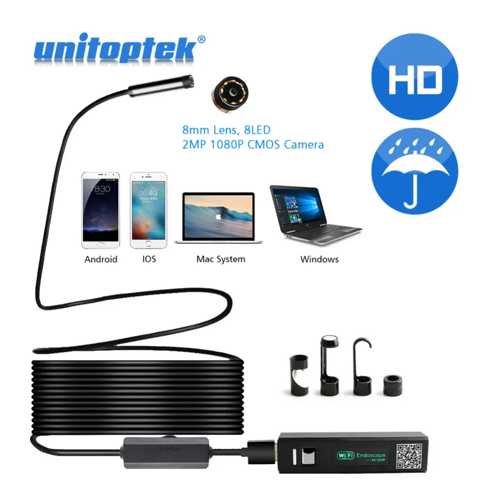 

1M 2M 5M 1200P Wifi Endoscope Camera Android Iphone Borescope Waterproof Camera Endoscopic Semi Rigid Hard Tube iOS Wifi Camera
