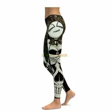 ZOMBIE PINUP GIRL LEGGINGS Print 2017 New Women Pants Fashion Straight Elastic Waistband