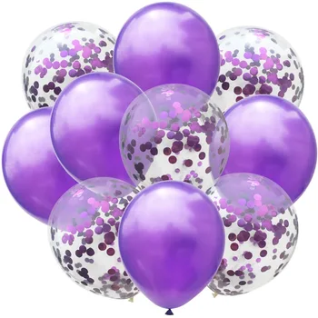 

10pcs Blue Pink Gold Confetti Latex Balloons 12 Inches Party Balloons for Baby Shower Birthday Bridal Shower Wedding Decorations