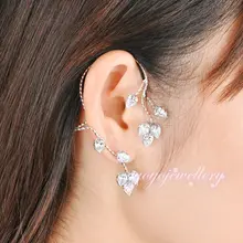 Mytys Diseño Único Cristalino Claro Hierba Vid CE64 Ear Cuff Pendientes de Las Nuevas Mujeres Accesorios de Moda Pendientes de Clip Pendientes de Clip