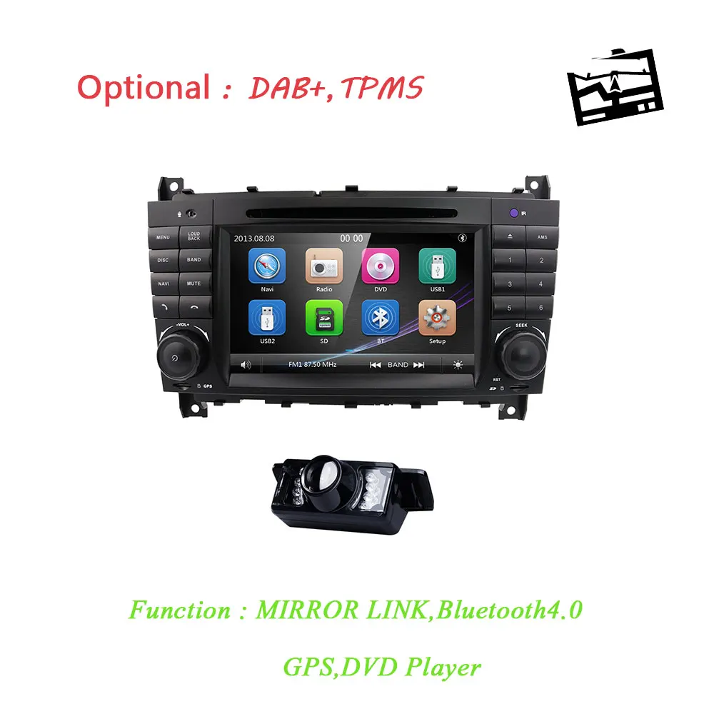 Автомобильный DVD Радио для Mercedes Benz C-Class W203 2004-2007 CLC 2008-2010 CLK W209 2005-2011 GPS навигация USB RDS