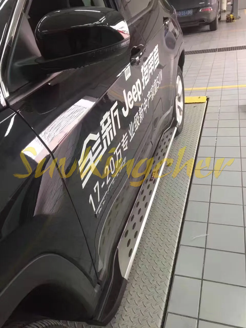 Алюминиевая Беговая доска для JEEP Compass 17 2017 2018 18 2019 19 боковая ступенчатая nerf bar