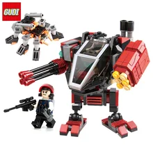 GUDI Star Wars Lutador Blocos 194 pcs DIY Tijolos de Blocos de construção do modelo de armas de Ar compatível legoe Playmobil Brinquedos para as crianças