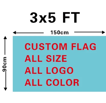 

Custom double side flag 150X90cm 3x5FT 130g 100D Polyester all logo all color royal flag