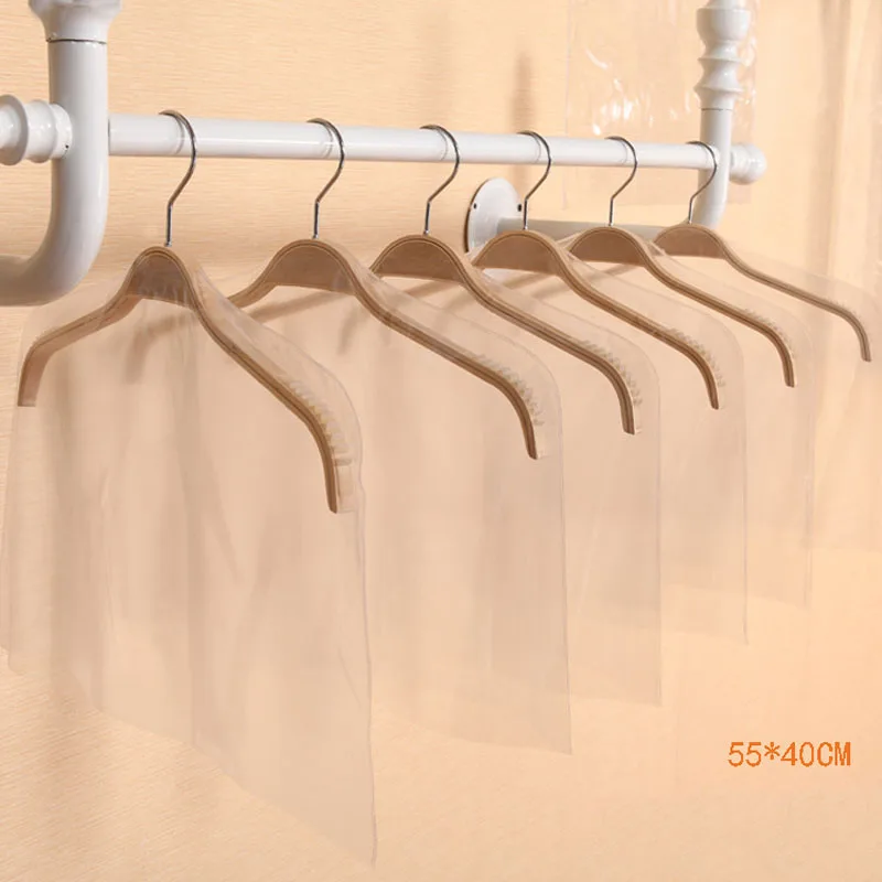 100pcs Plastic Cover for Clothes Garment Suit Coat Dust Cover Protector Wardrobe Storage Bag