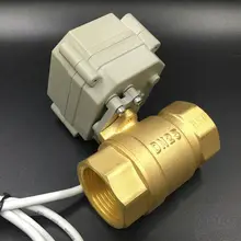 TF25-B2-A Лидер продаж 1 ''латунь моторизованный шаровой клапан DC5V 2/3/5/7 провода 2 Way DN25 полный Порты и разъёмы для нагрева воды/охлаждения вентиляции и кондиционирования