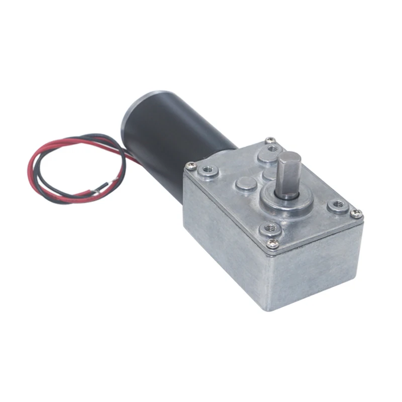 

75kg.cm 10rpm Gear Motor Worm Geared Motors DC with Metal Gearbox