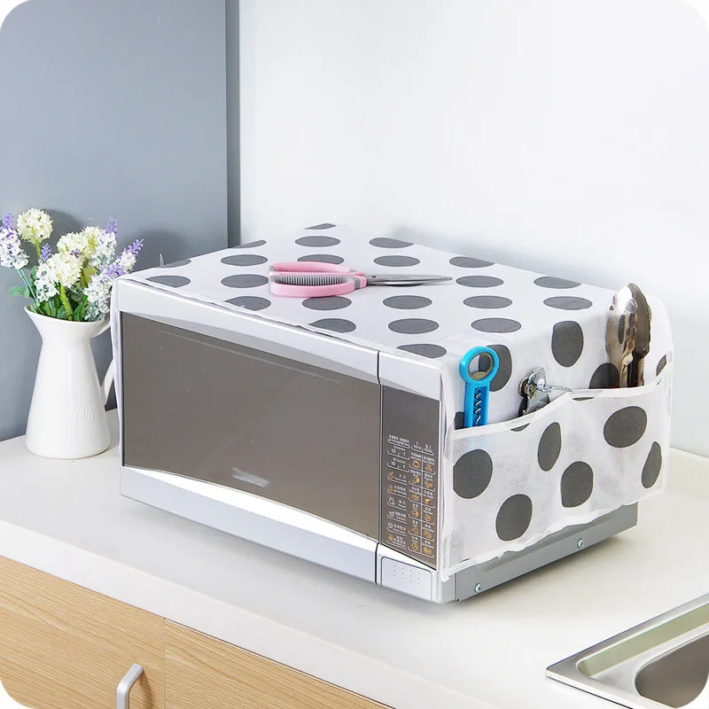 Microwave Oven Dust Cover Moisture Proof Mildew Dustproof Non-Woven Protective Simple Household Kitchen | Дом и сад