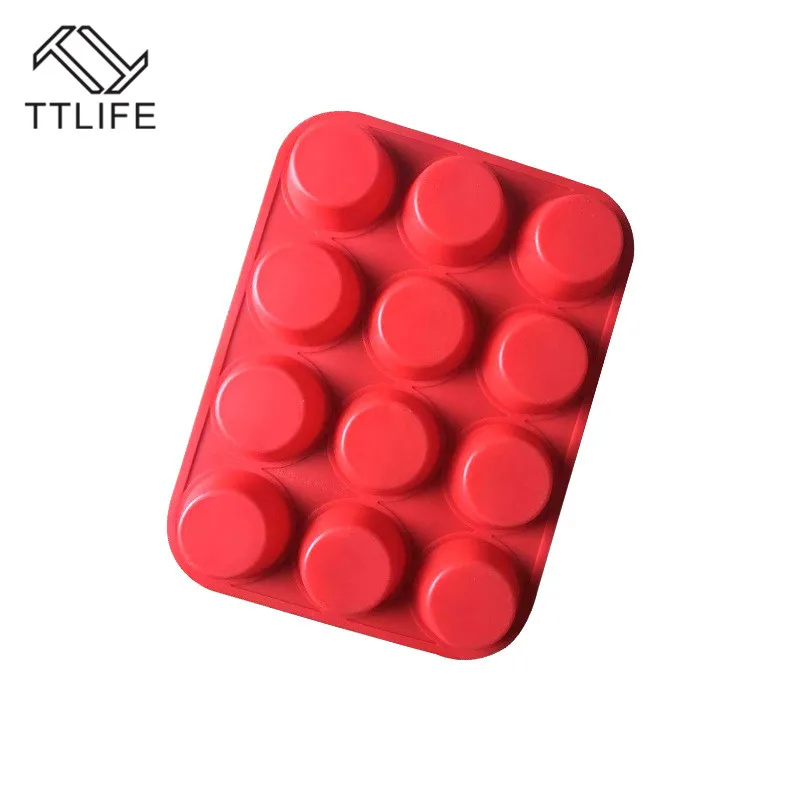 TTLIFE 12 отверстий кухонные силиконовые инструменты для торта Маффин кекс закуски