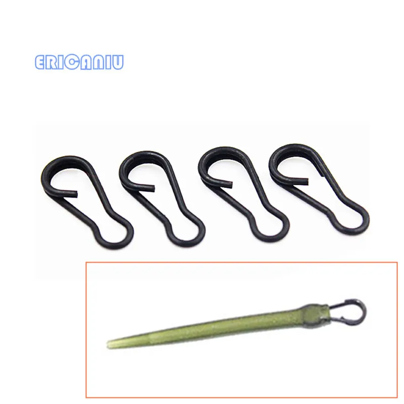 100pcs Fastlock Snap Fishing Barrel Swivel Safety Snaps Hooks Bearing