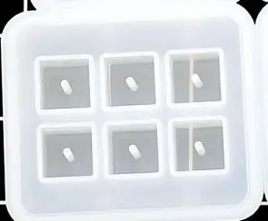 square 16mm Полимерные бусины силиконовые формы квадратный круглый шар 6 висячих отверстий эпоксидные украшения аксессуары DIY инструмент браслет ожерелье Декор формы - Цвет: square 16mm