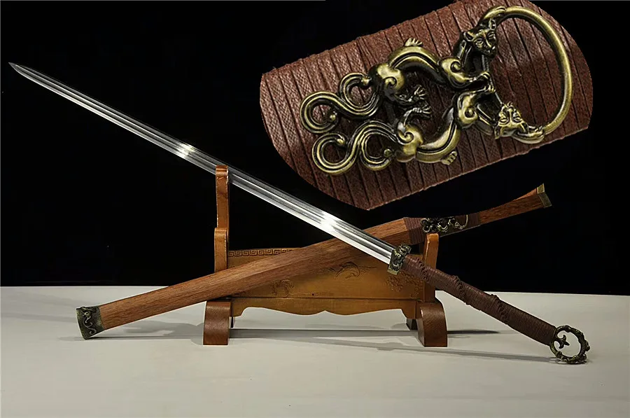 Chinese Wushu Sword Sabre Sharp Damascus Steel Blade Kung Fu Jian