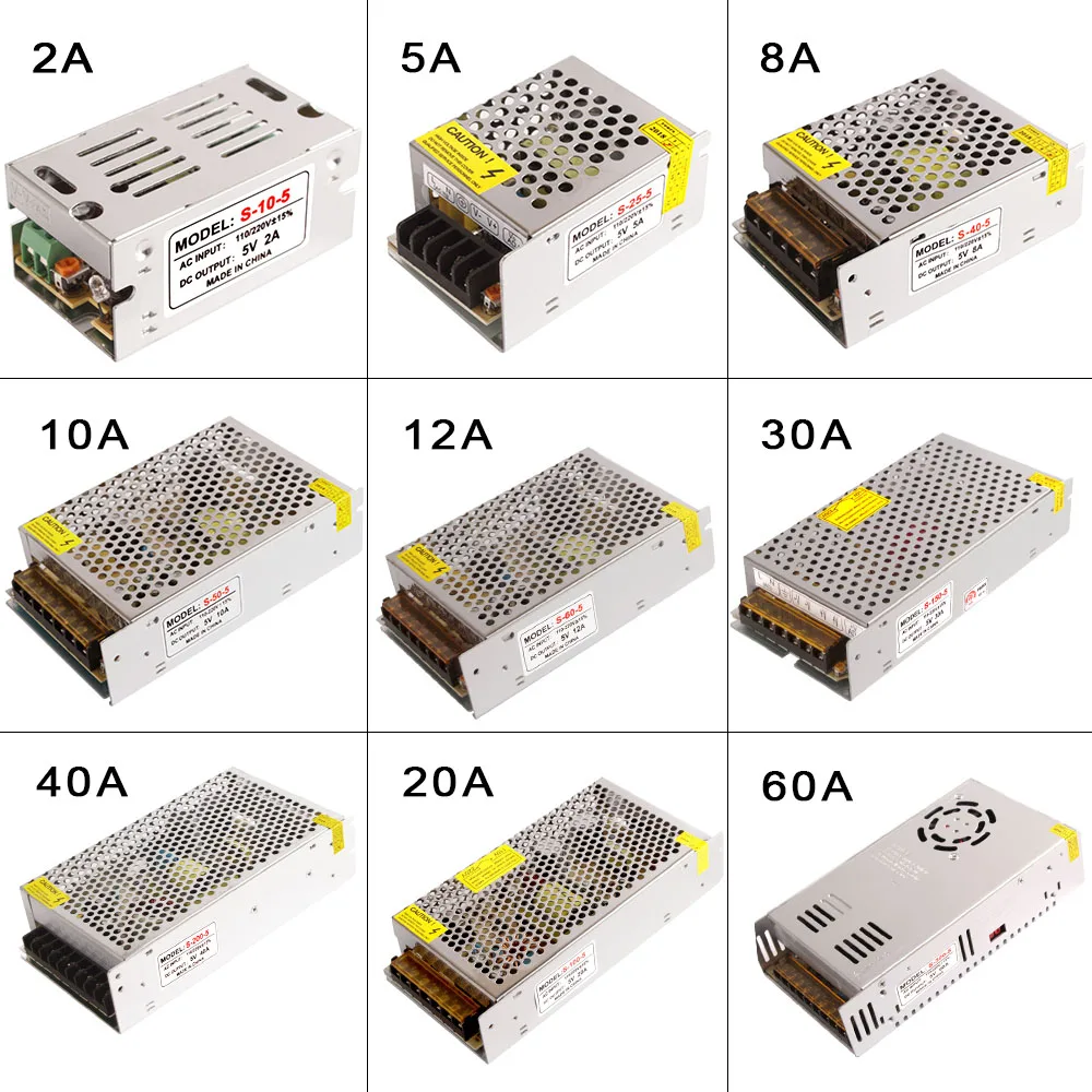 Светильник ing трансформатор 220 В к DC 12 В 5 в источник питания 24 В 2A 1A 3A 5A 10A 15A 20A 30A светодиодный адаптер питания для светодиодных лент светильник