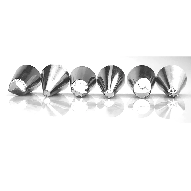 Nozzles for Confectionery Bagcake Decorating Tools Confectionery Nozzles Reusable Silicone Pastry Bag Russian Piping Nozzles (12)