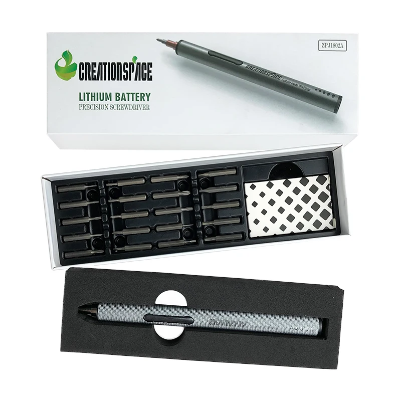 

Creationspace CS02C Mini electric screwdriver Tools for repairing mobile phones, glasses, computers 20 bits