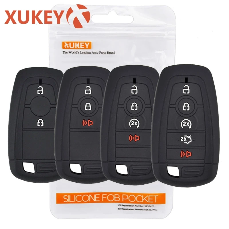 Silicone Car Key Case For Ford Ecosport Edge Explorer Fusion S-MAX Mustang F-150 F-250 F-350 Cover Keyless Remote Fob