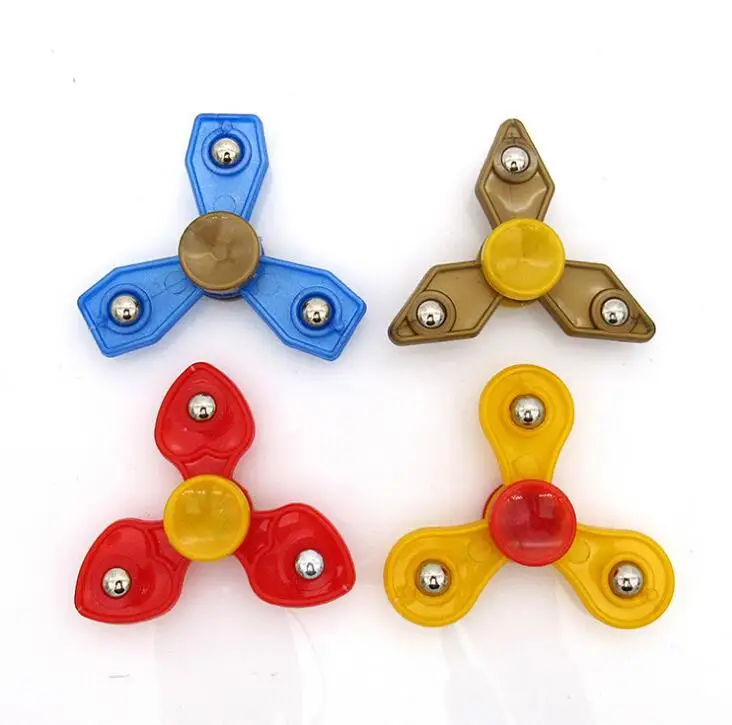 2 шт. гироскоп с наконечником для пальцев Tri-Spinner игрушка-Спиннер из пластика ручной Спиннер для аутизма и СДВГ ручной Спиннер сенсорный Спиннеры