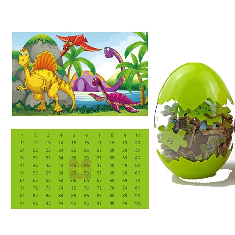 60 шт. Яйца динозавра 3D деревянные игрушки-паззлы головоломка животных Обучающие игрушки для детей подарок для малышей