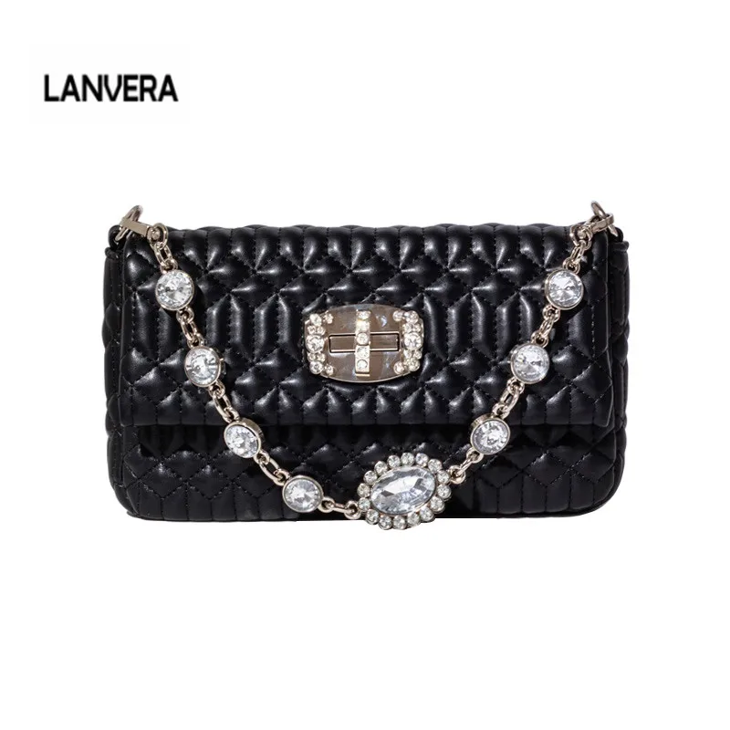 

Paillette Chain Crossbody Bags for Women 2018 Vintage Shoulder Bags Leather Handbags Famous Luxury Brand Designer louis gg bag