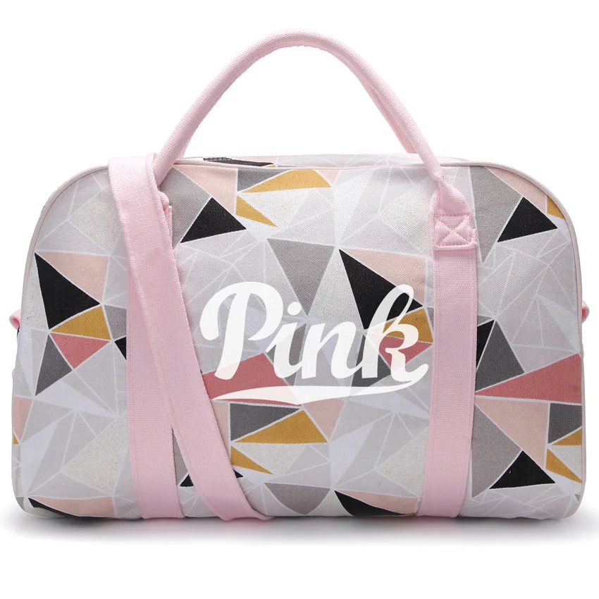 Canvas PINK Sports Bag for Women Fitness Gym Bag Women's Handbags